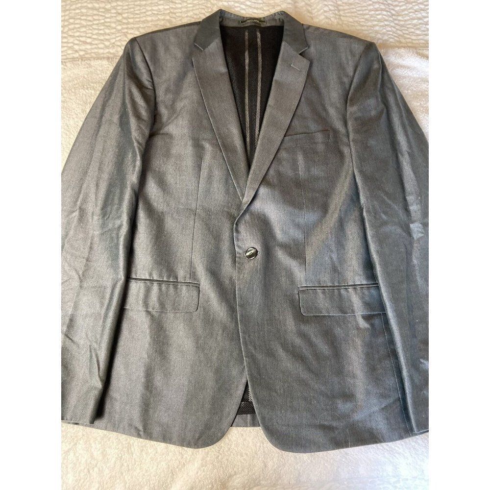 Zara Men one button blazer mesh lining men's gray size 44